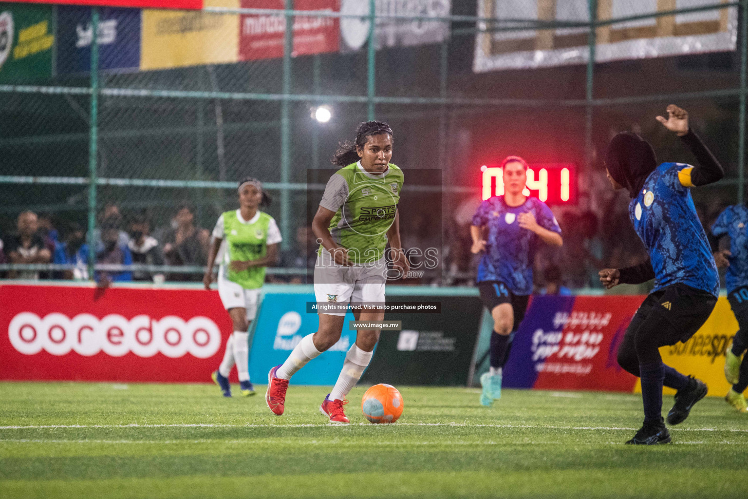 Ports Limited vs WAMCO - in the Finals 18/30 Women's Futsal Fiesta 2021 held in Hulhumale, Maldives on 18 December 2021. Photos by Nausham Waheed & Shuu Abdul Sattar