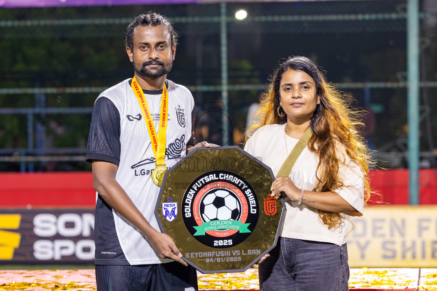 Opening of Golden Futsal Challenge 2025 with Charity Shield Match between L.Gan vs B.Eydhafushi was held on Saturday, 4th January 2025, in Hulhumale', Maldives Photos: Ismail Thoriq / images.mv