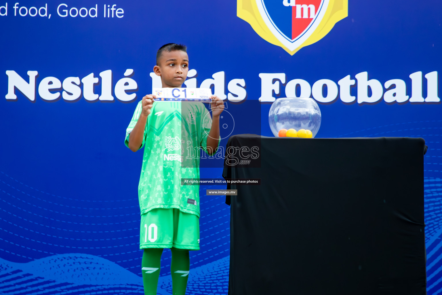 Draw Ceremony of Nestle' Kids Football Fiesta 2023 held in Artificial Beach, Male', Maldives on Saturday, 7th October 2023