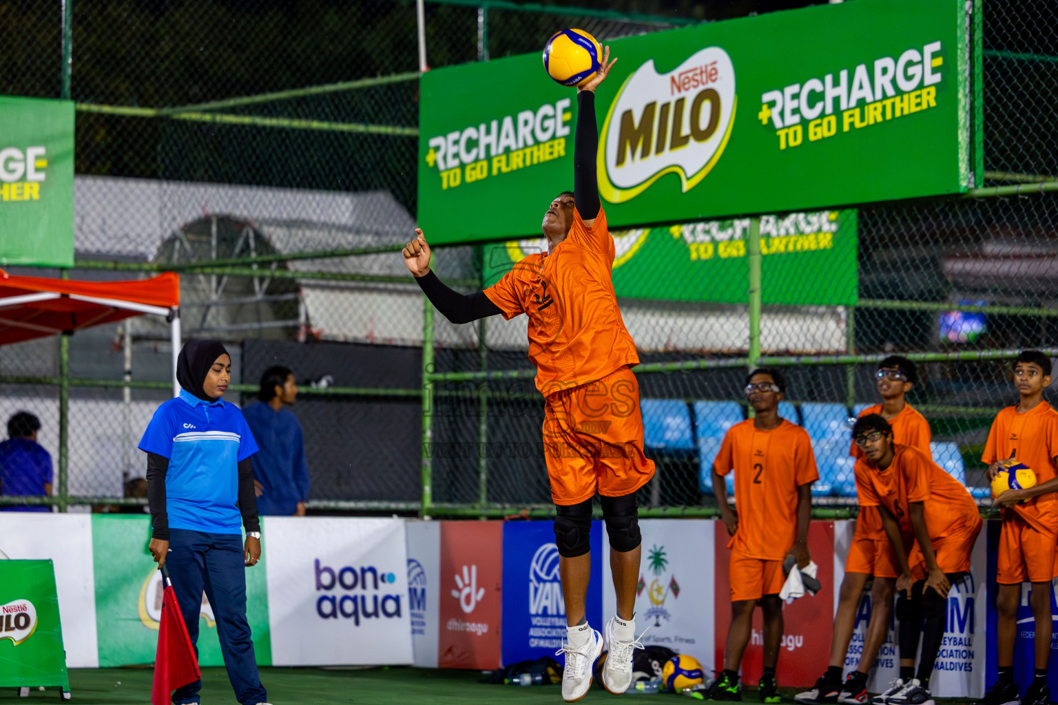 Sports Club Vision vs Sports Club Dhirun in the Bronze Match of Milo National Junior Volleyball Championship 2025 Men's Division was held on Saturday, 29th November 2025 at Ekuveni Turf Court Male', Maldives. Photos: Nausham Waheed / images.mv