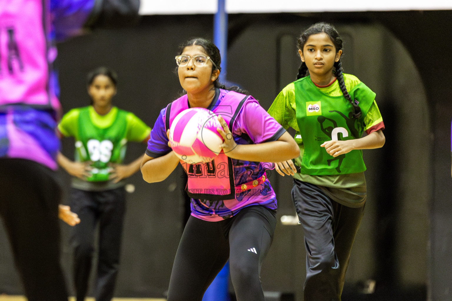 Fionti SA vs N Sports Academy in Day 6  of 3rd Netball Junior Championship, held at Social Center on Friday 24th January 2025 . Photos: Shuu Abdul Sattar / images.mv