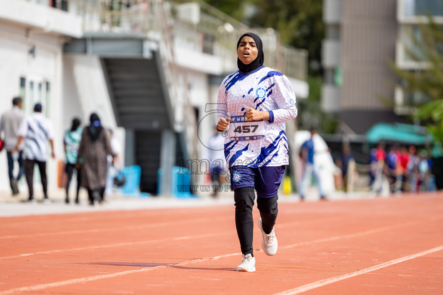 Day 2 of MWSC Interschool Athletics Championships 2024 held in Hulhumale Running Track, Hulhumale, Maldives on Sunday, 10th November 2024. 
Photos by:  Hassan Simah / Images.mv