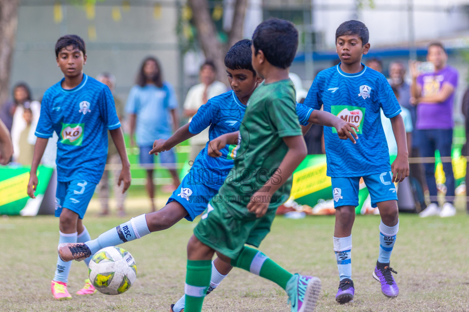 Day 2  of MILO Academy Championship 2024 - U12 was held at Henveiru Grounds in Male', Maldives on Thursday, 5th July 2024. Photos: Shuu Abdul Sattar / images.mv