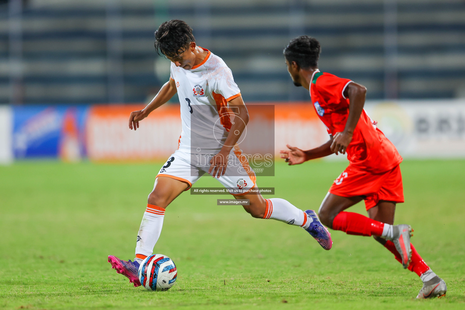 Bhutan vs Bangladesh in SAFF Championship 2023 held in Sree Kanteerava Stadium, Bengaluru, India, on Wednesday, 28th June 2023. Photos: Nausham Waheed / images.mv