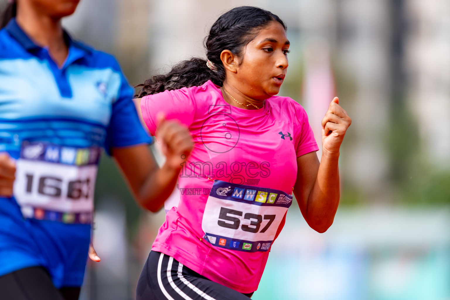 Day 6 of MWSC Interschool Athletics Championships 2024 held in Hulhumale Running Track, Hulhumale, Maldives on Thursday, 14th November 2024. Photos by: Nausham Waheed / Images.mv