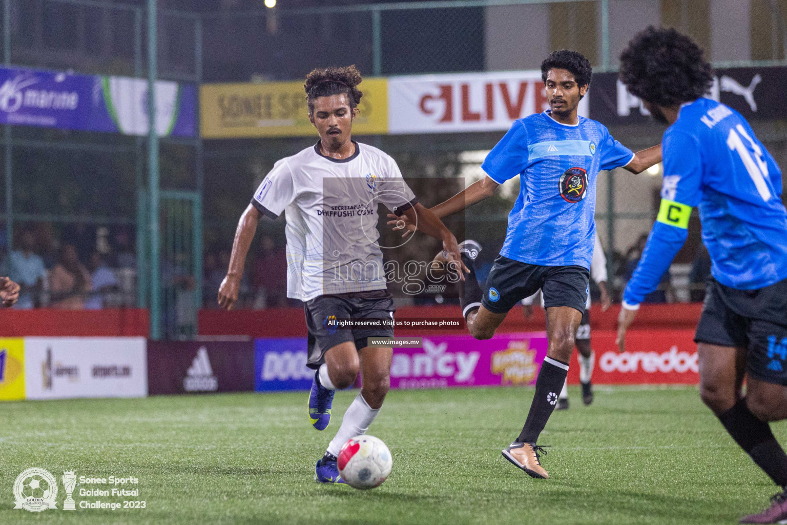 K. Guraidhoo vs TK. Dhiffushi in Day 4 of Golden Futsal Challenge 2023 on 08 February 2023 in Hulhumale, Male, Maldives