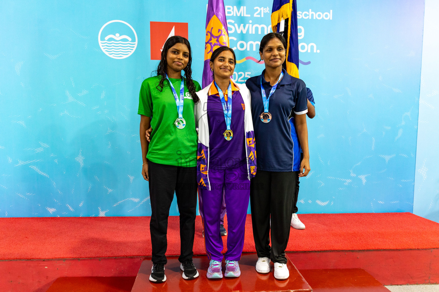 Closing Ceremony of BML 21st Interschool Swimming Competition 2025 .was held in Hulhumale' Swimming Pool, Hulhumale', Maldives on Saturday, 18th October 2025. 
Photos: Hassan Simah / images.mv