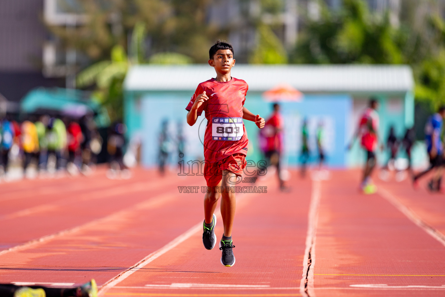 Day 3 of MWSC Interschool Athletics Championships 2024 held in Hulhumale Running Track, Hulhumale, Maldives on Monday, 11th November 2024. 
Photos by: Hassan Simah / Images.mv