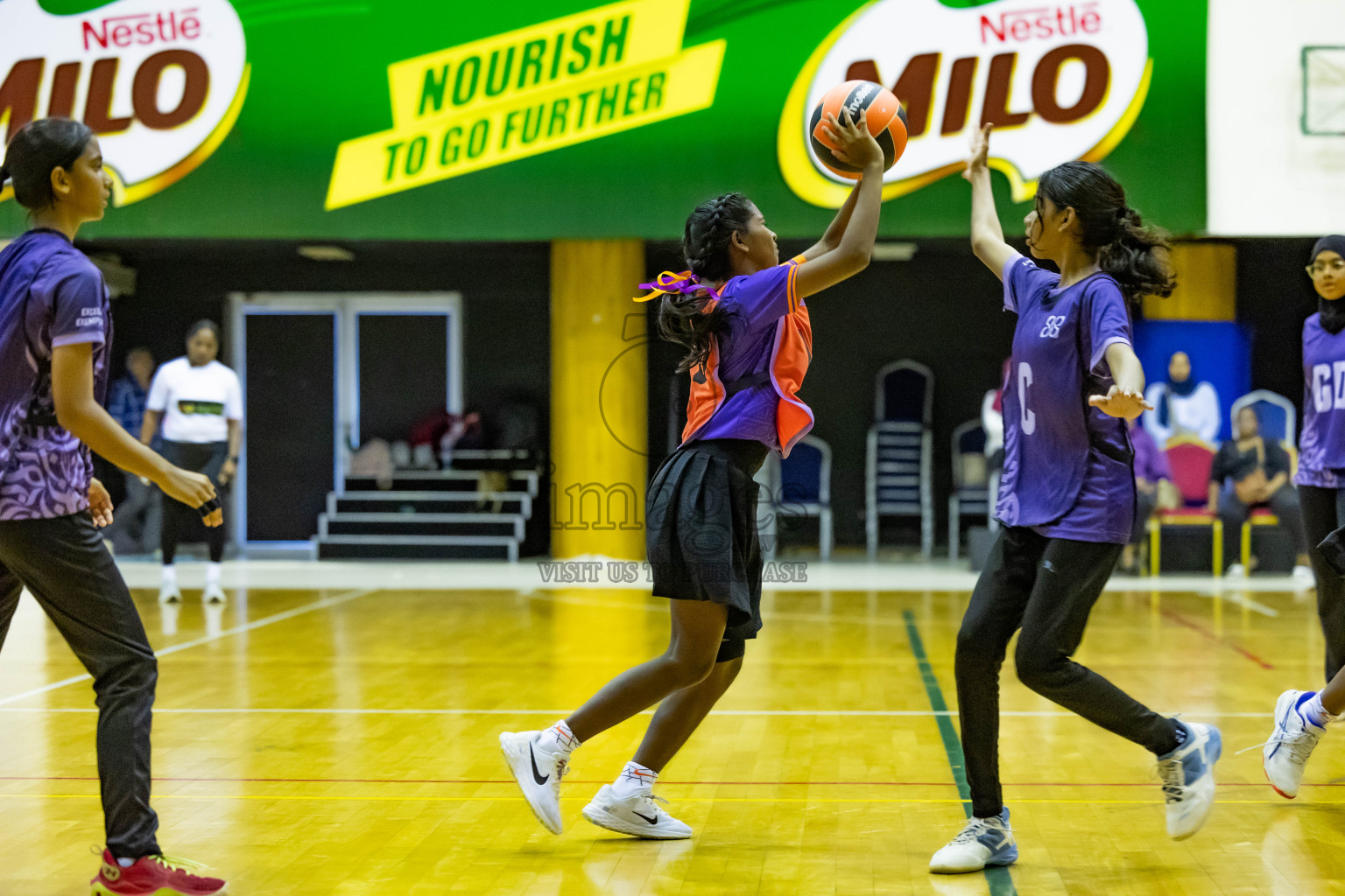 Day 12 of 25th Inter-School Netball Tournament was held in Social Center at Male', Maldives on Thursday, 22nd August 2024.