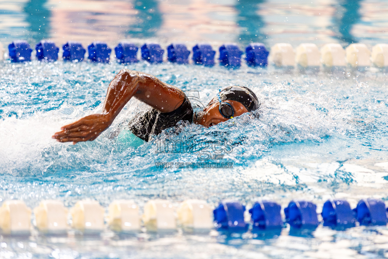 Day 3 of National Swimming Competition 2024 held in Hulhumale', Maldives on Sunday, 15th December 2024. Photos: Hassan Simah / images.mv