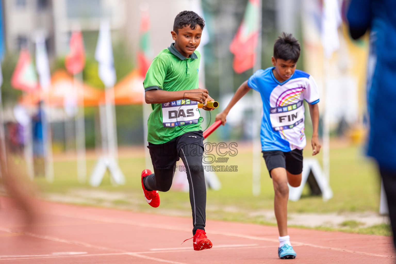 Day 5 of MWSC Interschool Athletics Championships 2024 held in Hulhumale Running Track, Hulhumale, Maldives on Wednesday, 13th November 2024. Photos by: Raif Yoosuf / Images.mv