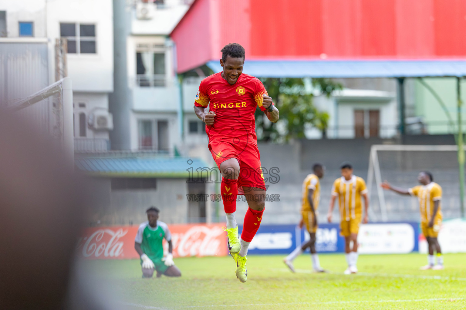 Buru Sports Club vs GDh. Gadhdhoo in Dhiraagu Dhivehi Premier League 2026/27 was held at National Stadium, Male', Maldives on Wednesday, 14th October 2026. Photos: Hussain Zain Ali / images.mv