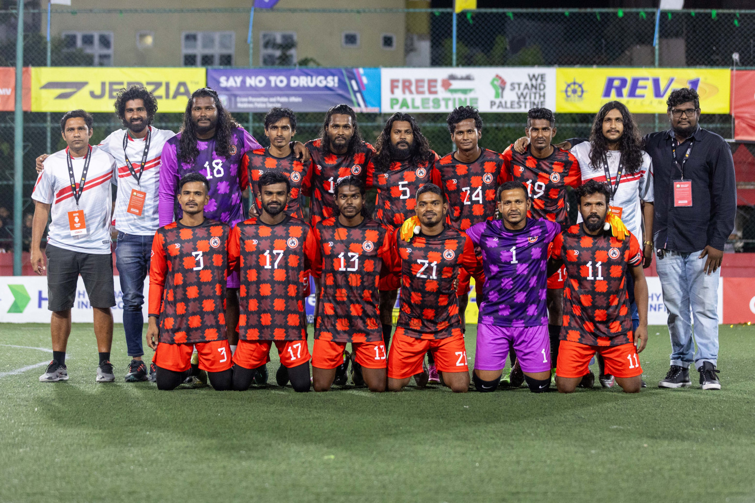 Lh Hinnavaru vs Lh Kurendhoo in Day 21 of Golden Futsal Challenge 2024 was held on Sunday , 4th February 2024 in Hulhumale', Maldives Photos: Nausham Waheed / images.mv