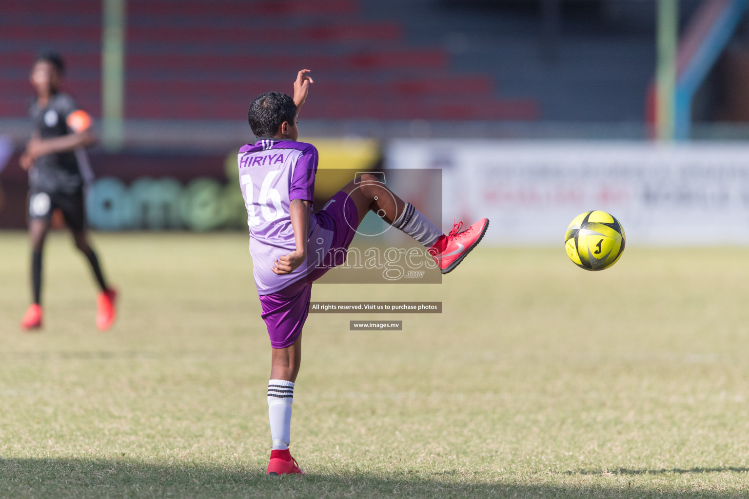 Ahmadhiyya School and Hiriya School in MAMEN Inter School Football Tournament 2019 (U13) in Male, Maldives on 4th April 2019 Photos: Ismail Thoriq / images.mv