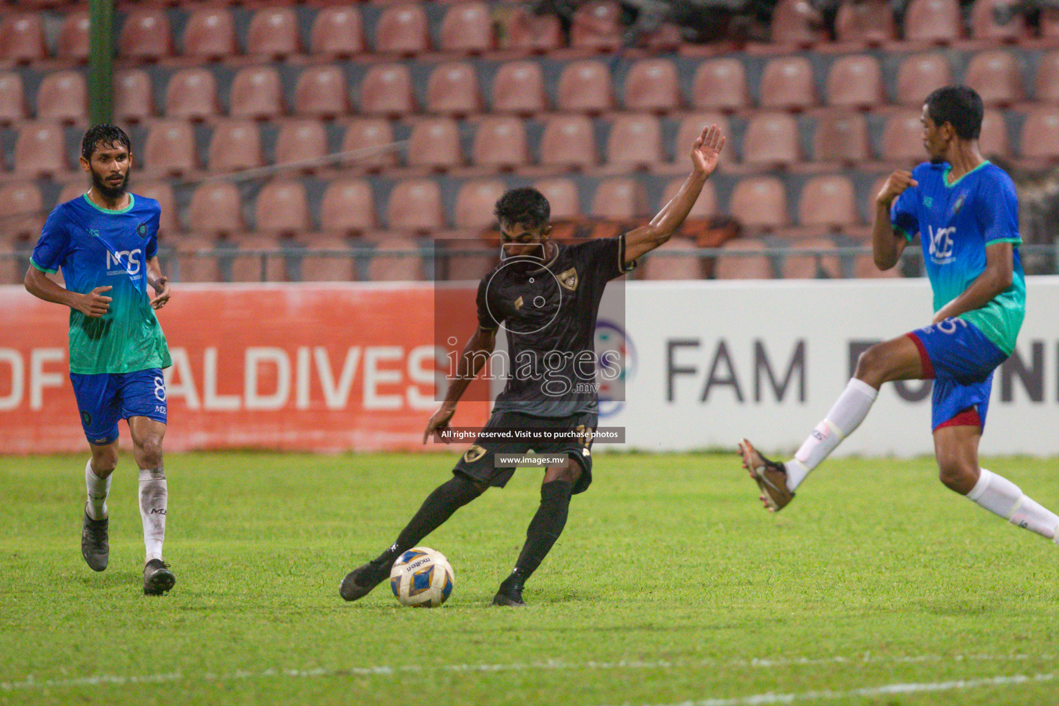 President's Cup 2023 - Club Eagles vs Super United Sports, held in National Football Stadium, Male', Maldives  Photos: Mohamed Mahfooz Moosa/ Images.mv