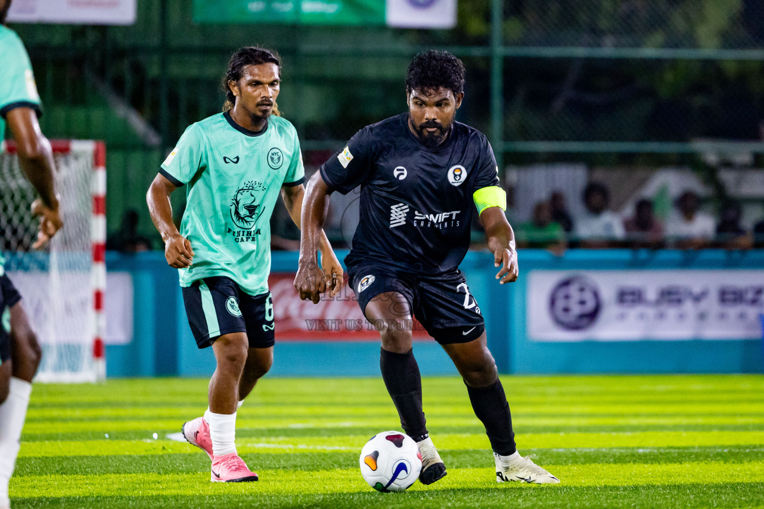 Much Black vs Naalaafushi YC in Day 1 of Laamehi Dhiggaru Ekuveri Futsal Challenge 2024 was held on Friday, 26th July 2024, at Dhiggaru Futsal Ground, Dhiggaru, Maldives Photos: Nausham Waheed / images.mv