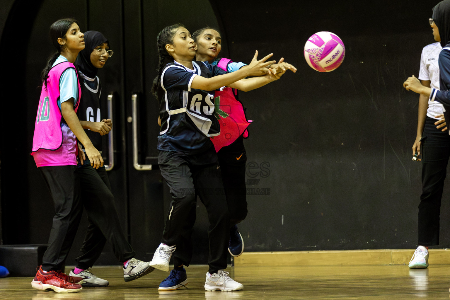 AIS Netball Academy vs MV Netters Academy in Day 6 of 3rd Netball Junior Championship, held at Social Center on Friday 24th January 2025 . Photos: Shuu Abdul Sattar / images.mv