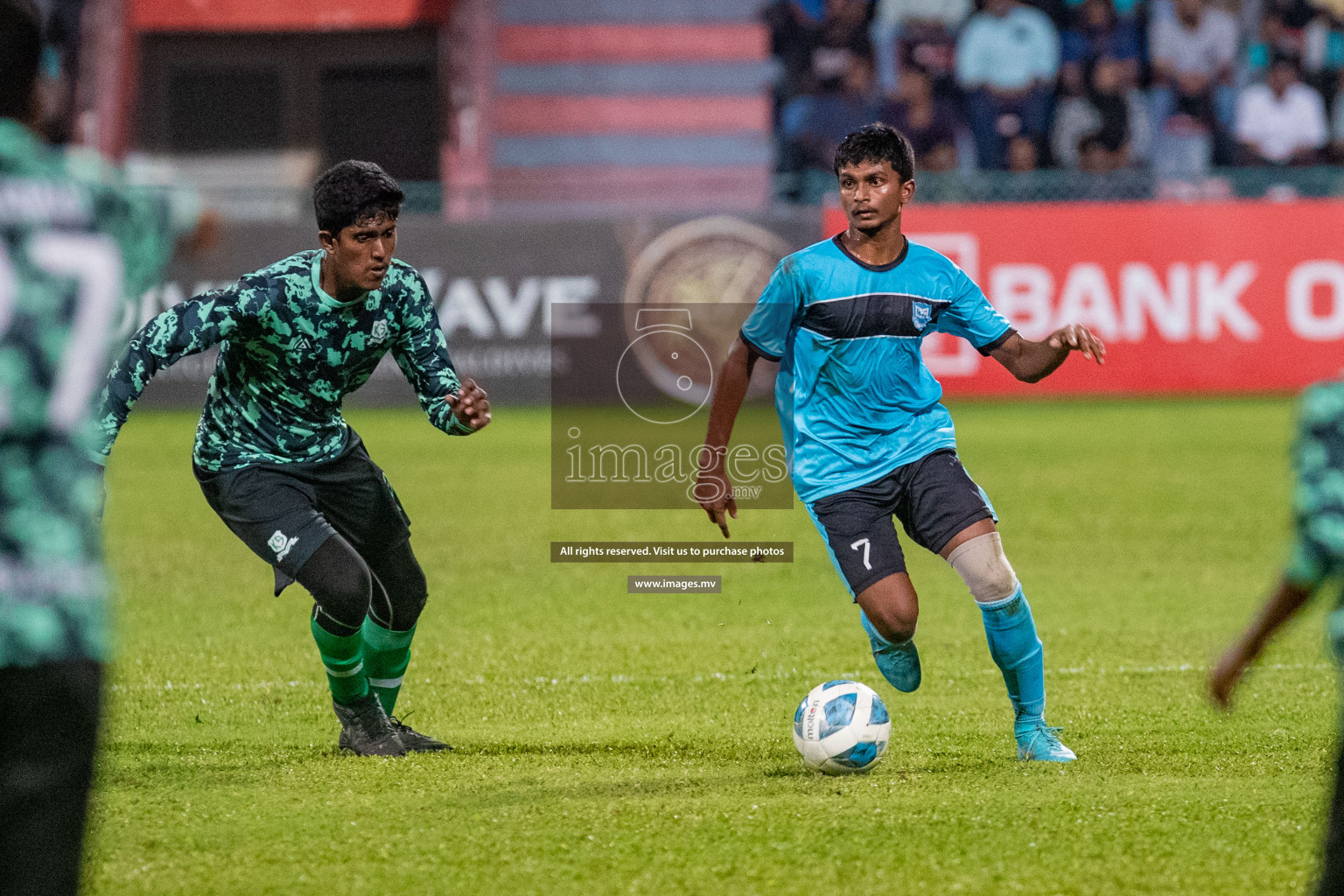 Final of U17 Inter School Football Tournament of Kalaafaanu School vs Rehendhi School held in Male', Maldives on 10 Feb 2022 Photos: Nausham Waheed / images.mv