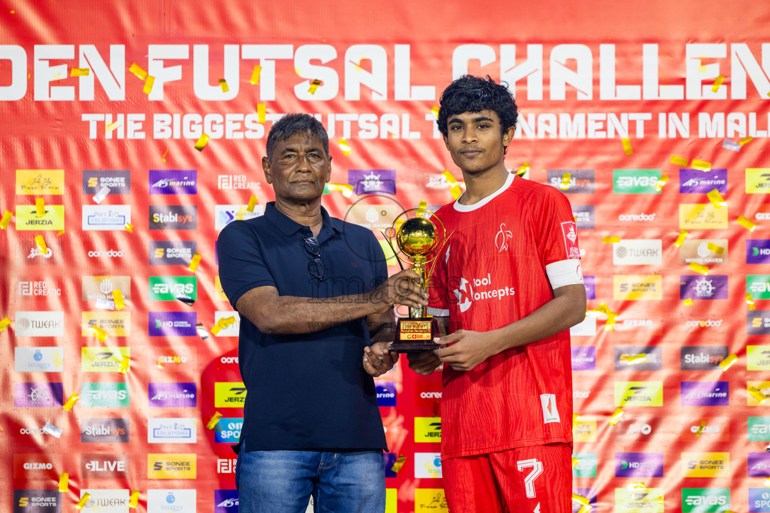 F Dhanraboodhoo vs F Magoodhoo in Faafu Atoll Finals in Day 25 of Golden Futsal Challenge 2025 was held on Wednesday , 28th January 2025, in Hulhumale', Maldives. Photos: Nausham Waheed / images.mv