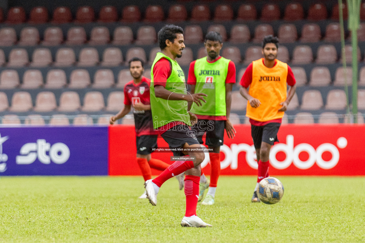 Training session for the Maldives national football team in preparation for the upcoming match against Bangladesh, held in Football Stadium, Male', Maldives on Tuesday, 10th October 2023 Photos: Nausham Waheed/ Images.mv