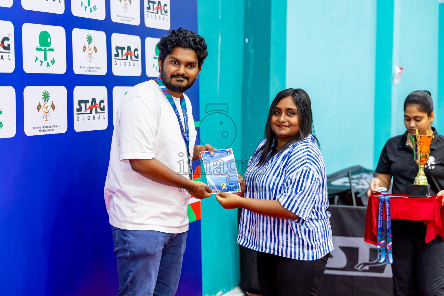 Finals of 30th Table Tennis Association Championship 2025 was held on Saturday, 20th September 2025 in Male' TT Hall, Male', Maldives. Photos: Nausham Waheed / images.mv