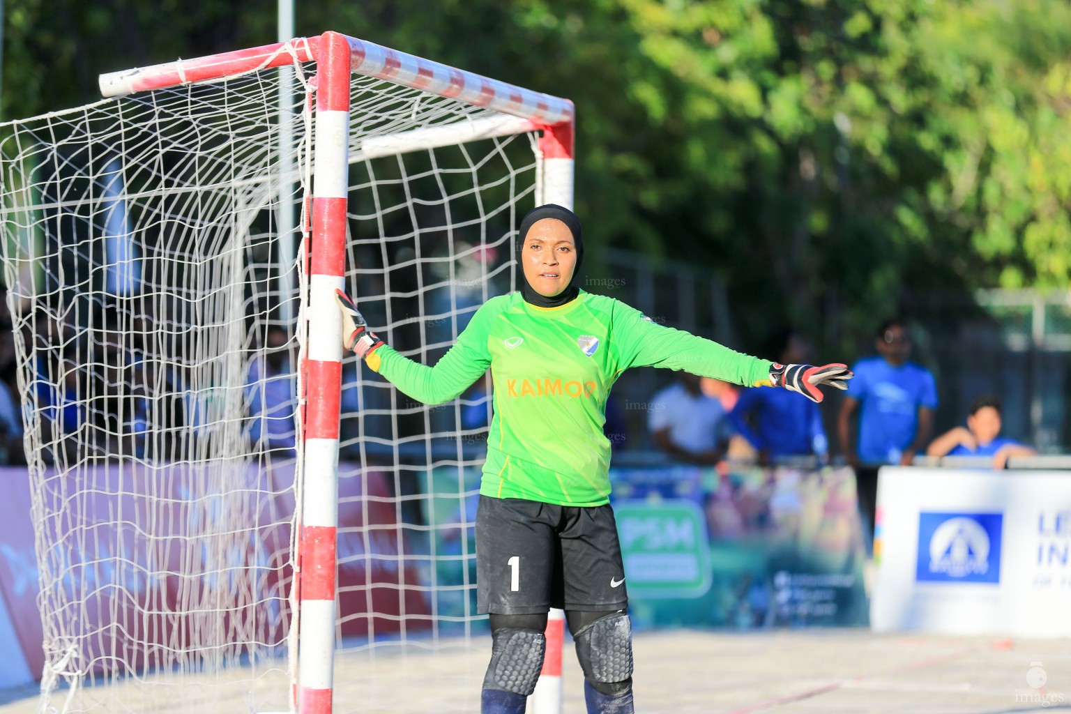 Finals of 18/30 Women's Futsal Fiesta between Team Fenika and Dhivehi Sifainge Clubin Male', Maldives, Monday, May 08, 2017. (Images.mv Photo/ Hussain Sinan). 