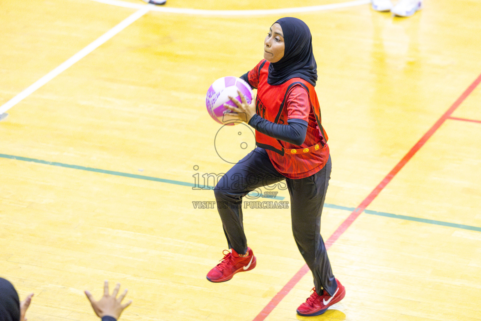 Club Matrix vs N Sports Academy in Day 6 of 24th Milo Netball Association Championship held in Social Center at Male', Maldives on Saturday, 6th September 2025. Photos: Yasna Ahmed / images.mv