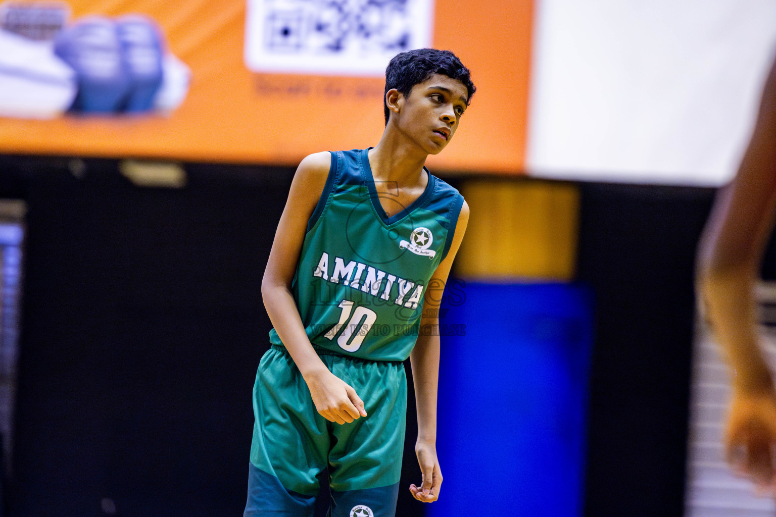 Aminiyya School vs Iskandhar School in day 26 of Junior Basketball Championship 2024 was held in Social Center, Male', Maldives on Tuesday, 10th December 2024. Photos: Nausham Waheed / images.mv