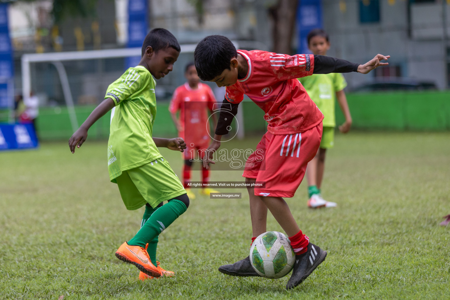 Day 2 of Nestle kids football fiesta, held in Henveyru Football Stadium, Male', Maldives on Thursday, 12th October 2023 Photos: Shuu Abdul Sattar / mages.mv