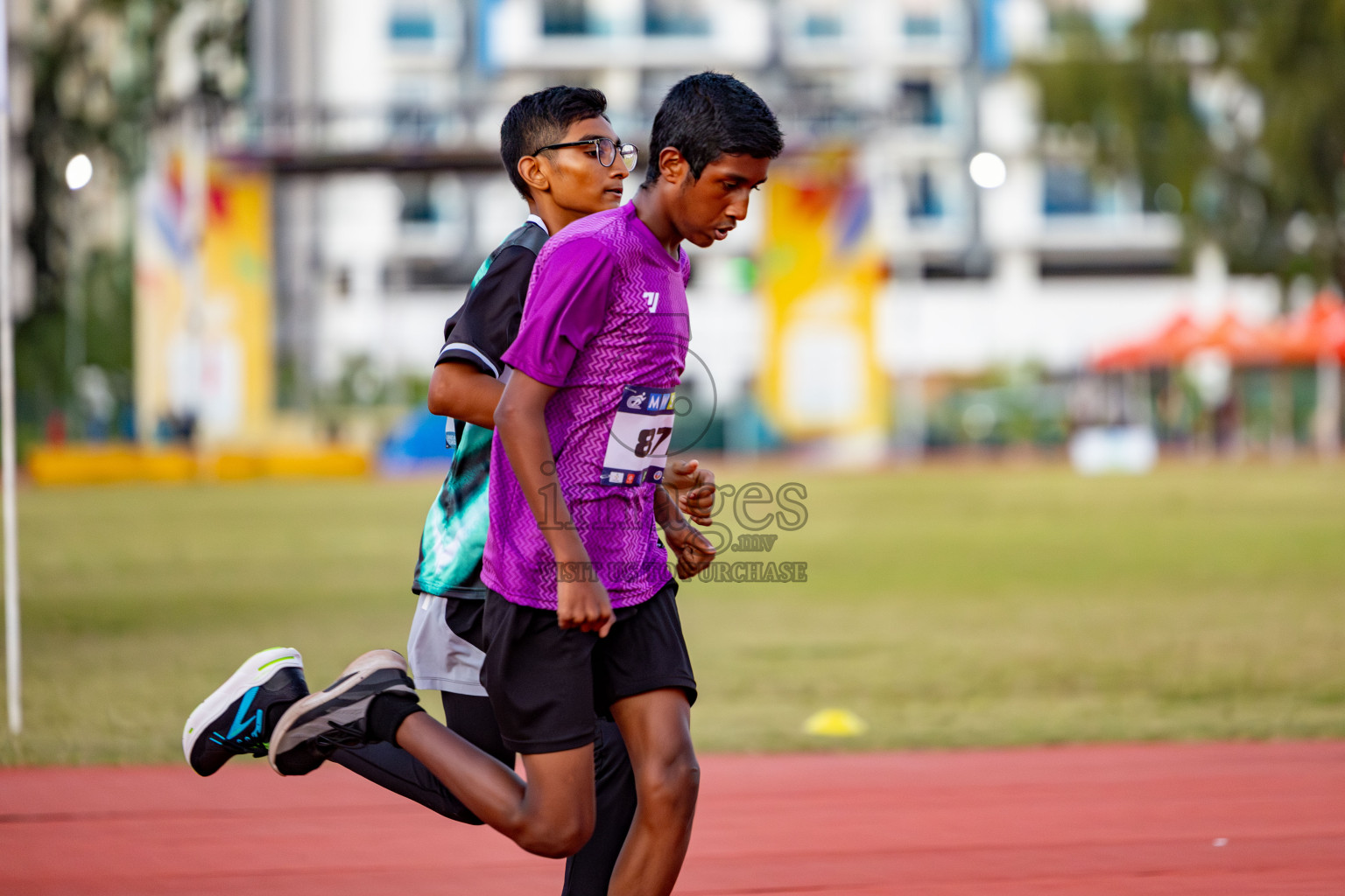 Day 1 of MWSC Interschool Athletics Championships 2024 held in Hulhumale Running Track, Hulhumale, Maldives on Saturday, 9th November 2024. 
Photos by: Hassan Simah / Images.mv