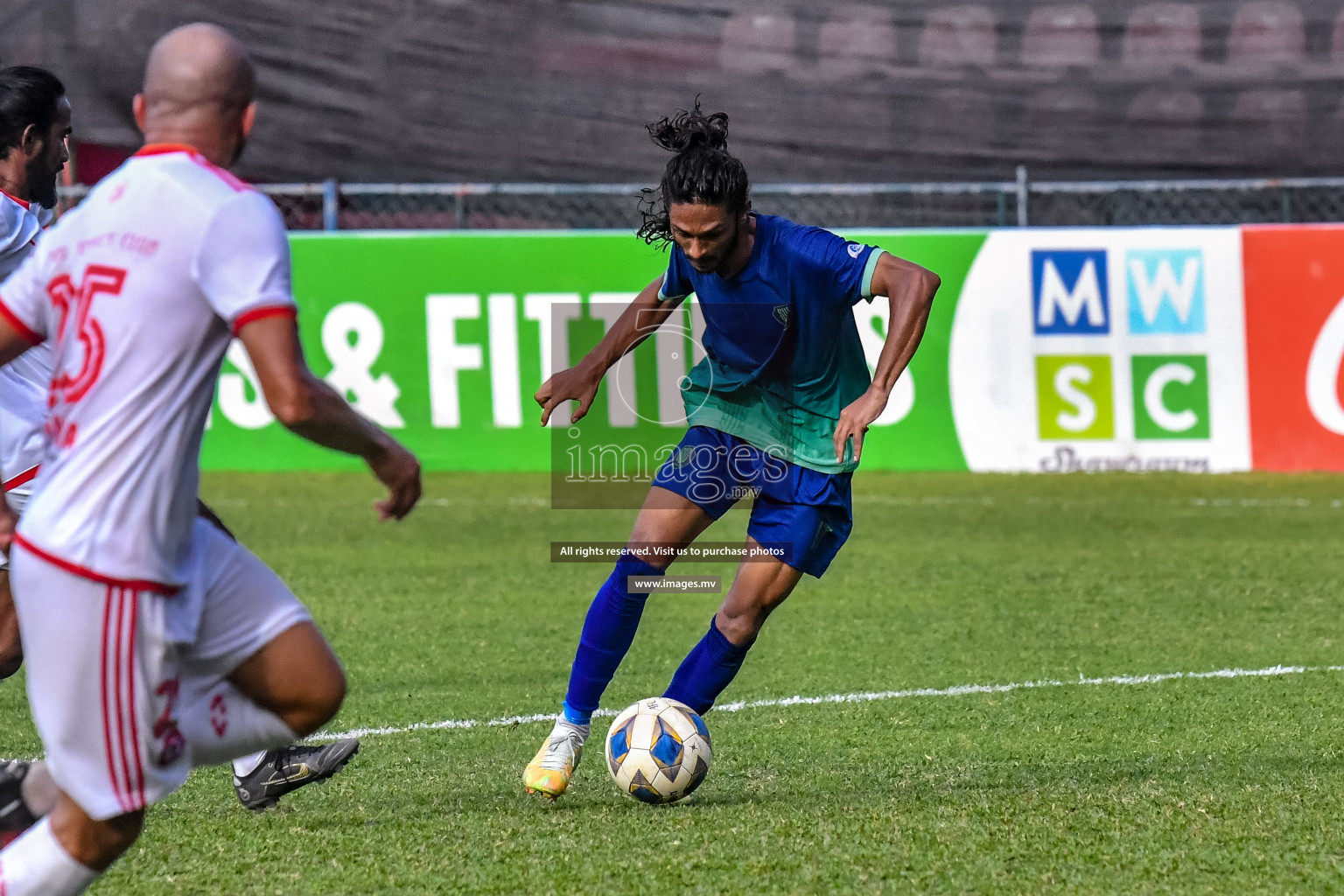 Super United Sports vs Buru Sports Club in Dhivehi Premier League Qualification 22 on 24th Aug 2022, held in National Football Stadium, Male', Maldives Photos: Nausham Waheed / Images.mv