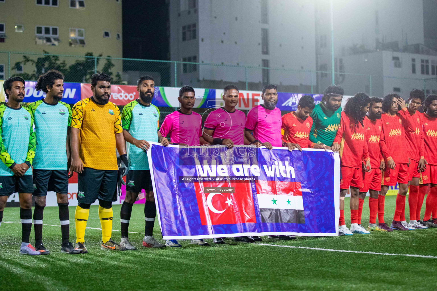 GA. Kondey vs GA. Dhaandhoo in Day 7 of Golden Futsal Challenge 2023 on 11 February 2023 in Hulhumale, Male, Maldives