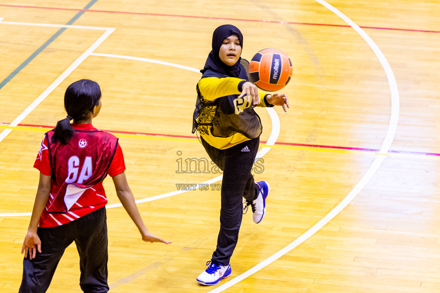 Day 12 of 25th Inter-School Netball Tournament was held in Social Center at Male', Maldives on Thursday, 22nd August 2024. Photos: Nausham Waheed / images.mv