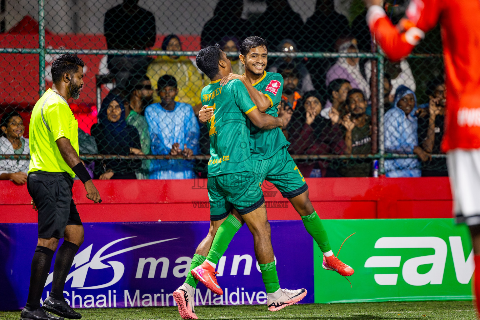 ADh Dhangethi vs ADh Mandhoo on Day 20 of Golden Futsal Challenge 2025 was held on Thursday, 23rd January 2025, in Hulhumale', Maldives. Photos: Nausham Waheed / images.mv