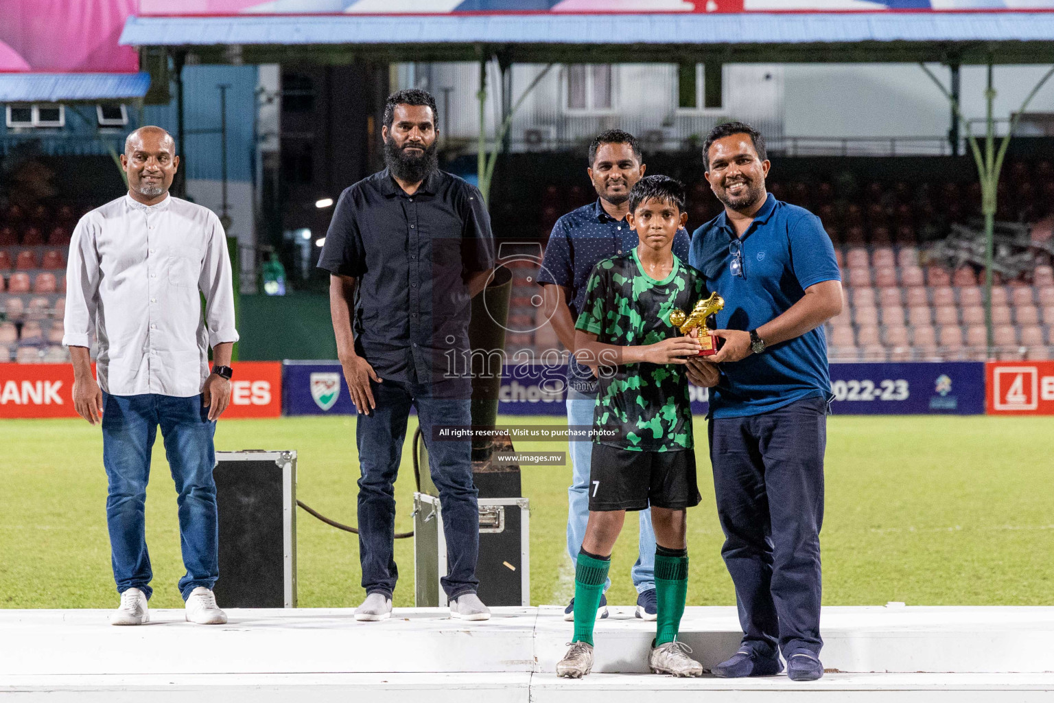 Kalaafaanu School vs Ahmadhiyya International School in the Final of FAM U13 Inter School Football Tournament 2022/23 was held in National Football Stadium on Sunday, 11th June 2023.  Photos: Ismail Thoriq / images.mv