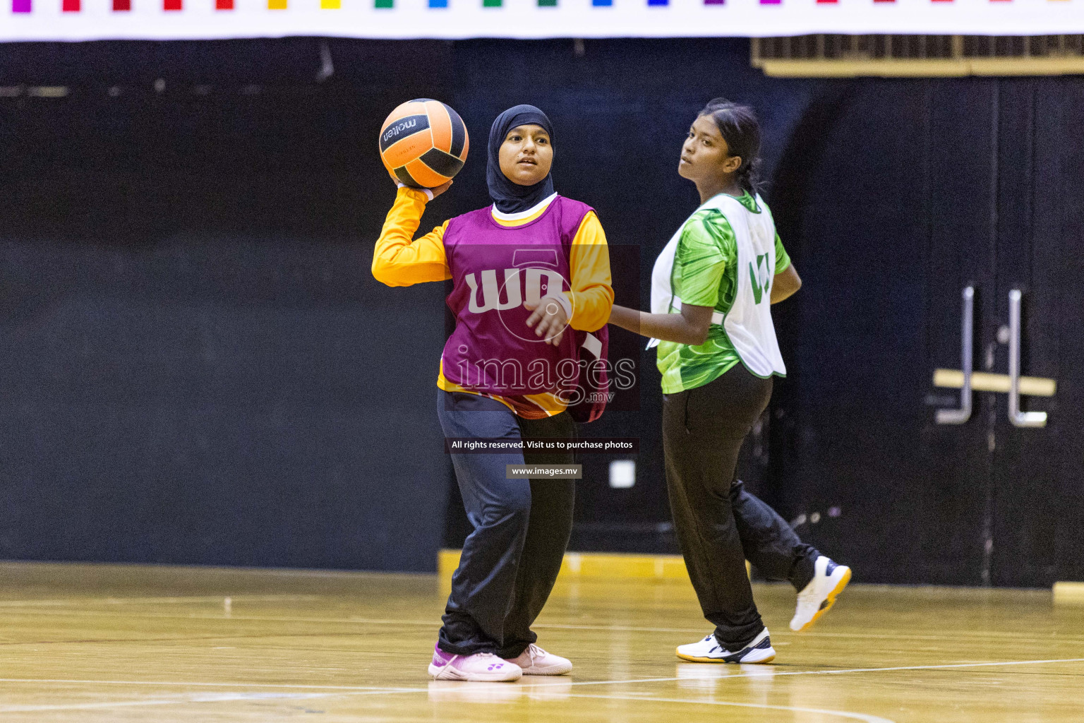 Day3 of 24th Interschool Netball Tournament 2023 was held in Social Center, Male', Maldives on 29th October 2023. Photos: Nausham Waheed, Mohamed Mahfooz Moosa / images.mv