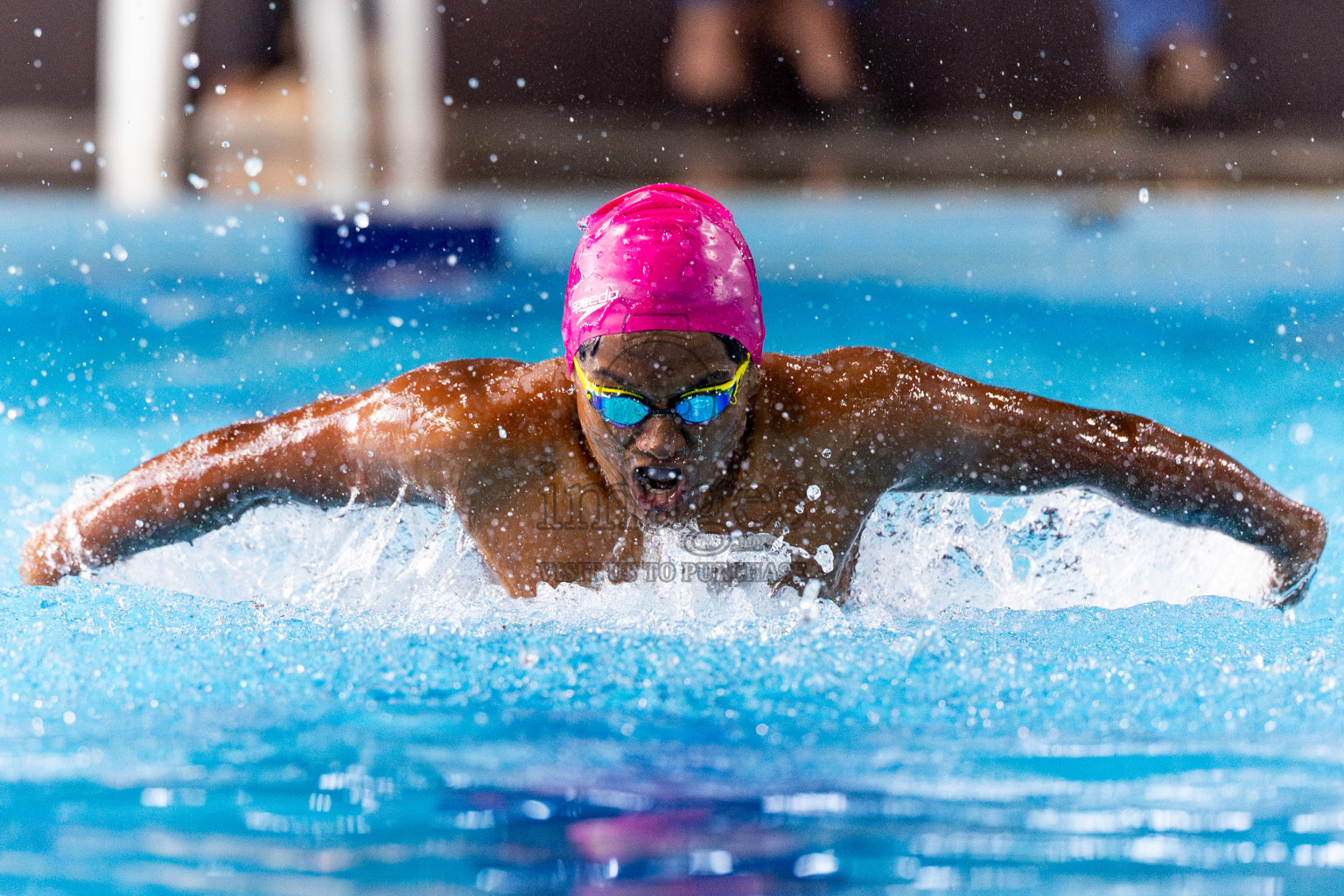 Day 4 of 1st National Short Course Swimming Competition held in Hulhumale', Maldives on Tuesday, 17th June 2025. Photos: Nausham Waheed / images.mv