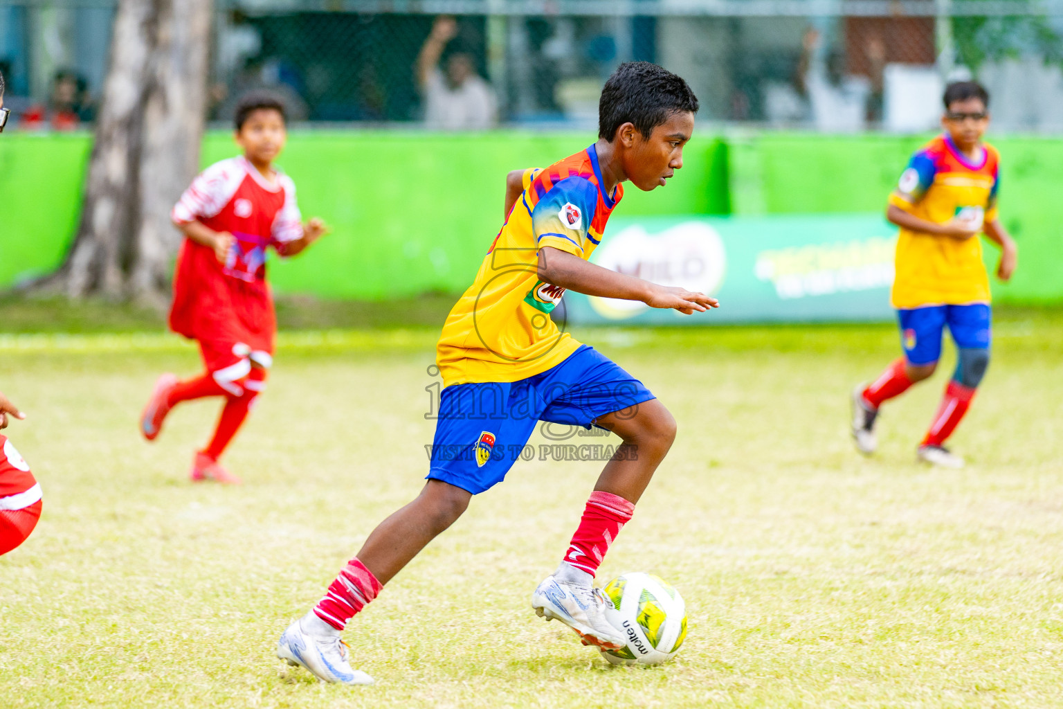 Day 2 of MILO Academy Championship 2025 (U-12) was held at Henveiru Stadium in Male', Maldives on Friday, 2nd May 2025. Photos: Mohamed Mahfooz Moosa / images.mv