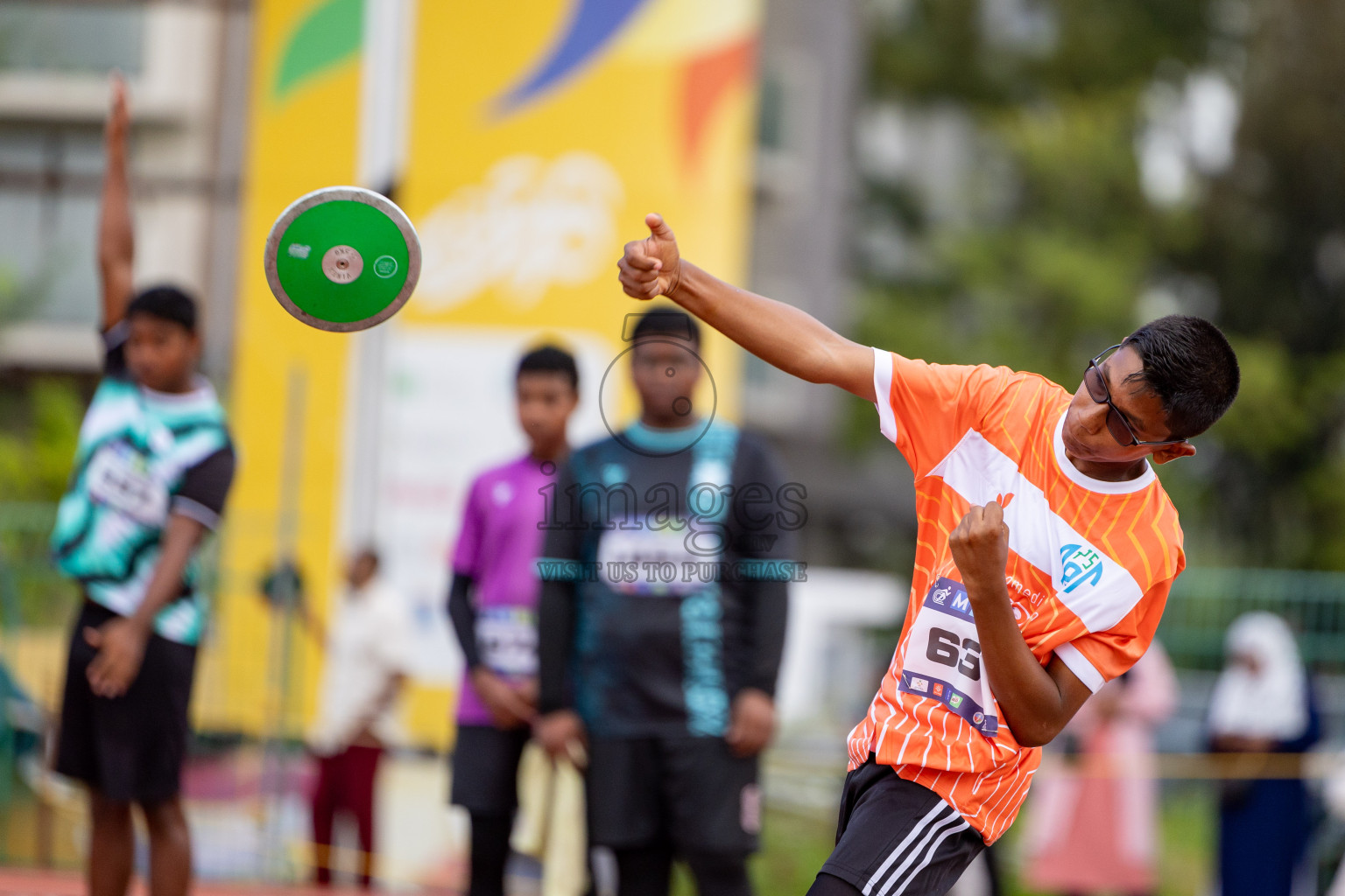 Day 1 of MWSC Interschool Athletics Championships 2024 held in Hulhumale Running Track, Hulhumale, Maldives on Saturday, 9th November 2024. 
Photos by: Ismail Thoriq, Hassan Simah / Images.mv