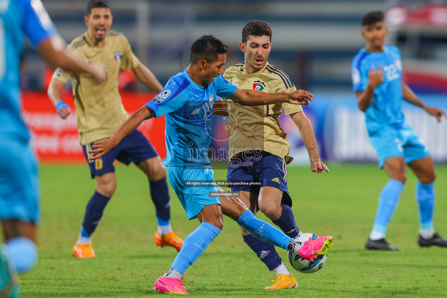 India vs Kuwait in SAFF Championship 2023 held in Sree Kanteerava Stadium, Bengaluru, India, on Tuesday, 27th June 2023. Photos: Nausham Waheed/ images.mv