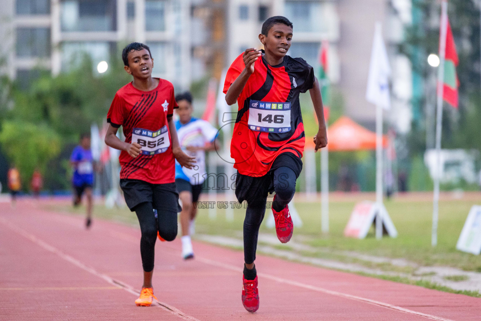 Day 5 of MWSC Interschool Athletics Championships 2024 held in Hulhumale Running Track, Hulhumale, Maldives on Wednesday, 13th November 2024. Photos by: Ismail Thoriq / Images.mv