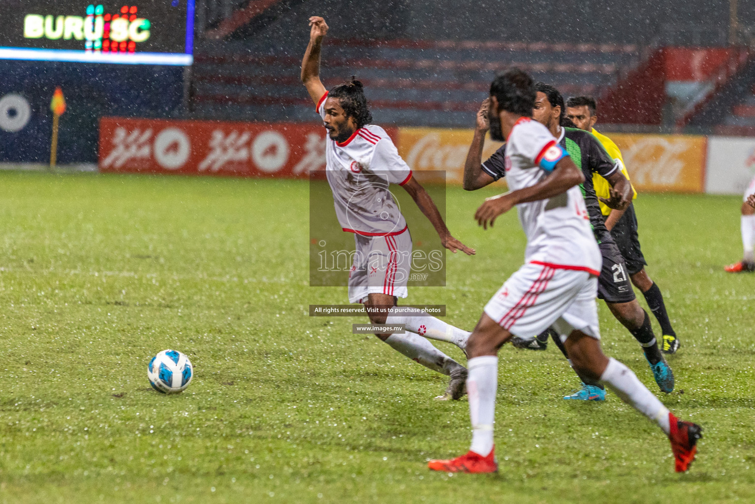 JJ Sports Club vs Buru Sports Club in the 2nd Division 2022 on 18th July 2022, held in National Football Stadium, Male', Maldives Photos: Hassan Simah / Images.mv