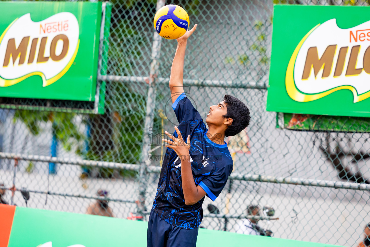 Club rising star academy vs Sports club city in Milo National Junior Volleyball Championship 2025 Day 2 was held on Sunday, 23rd November 2025 at Ekuveni Turf Court Male', Maldives. Photos: Nausham Waheed / images.mv