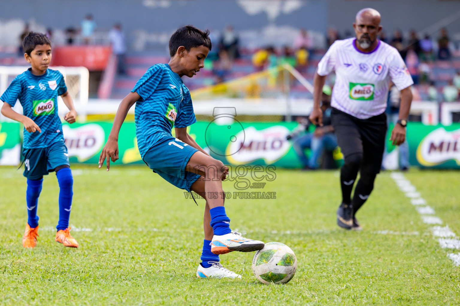 Day 2 of MILO Kids Football Fiesta was held at National Stadium in Male', Maldives on Saturday, 24th February 2024.