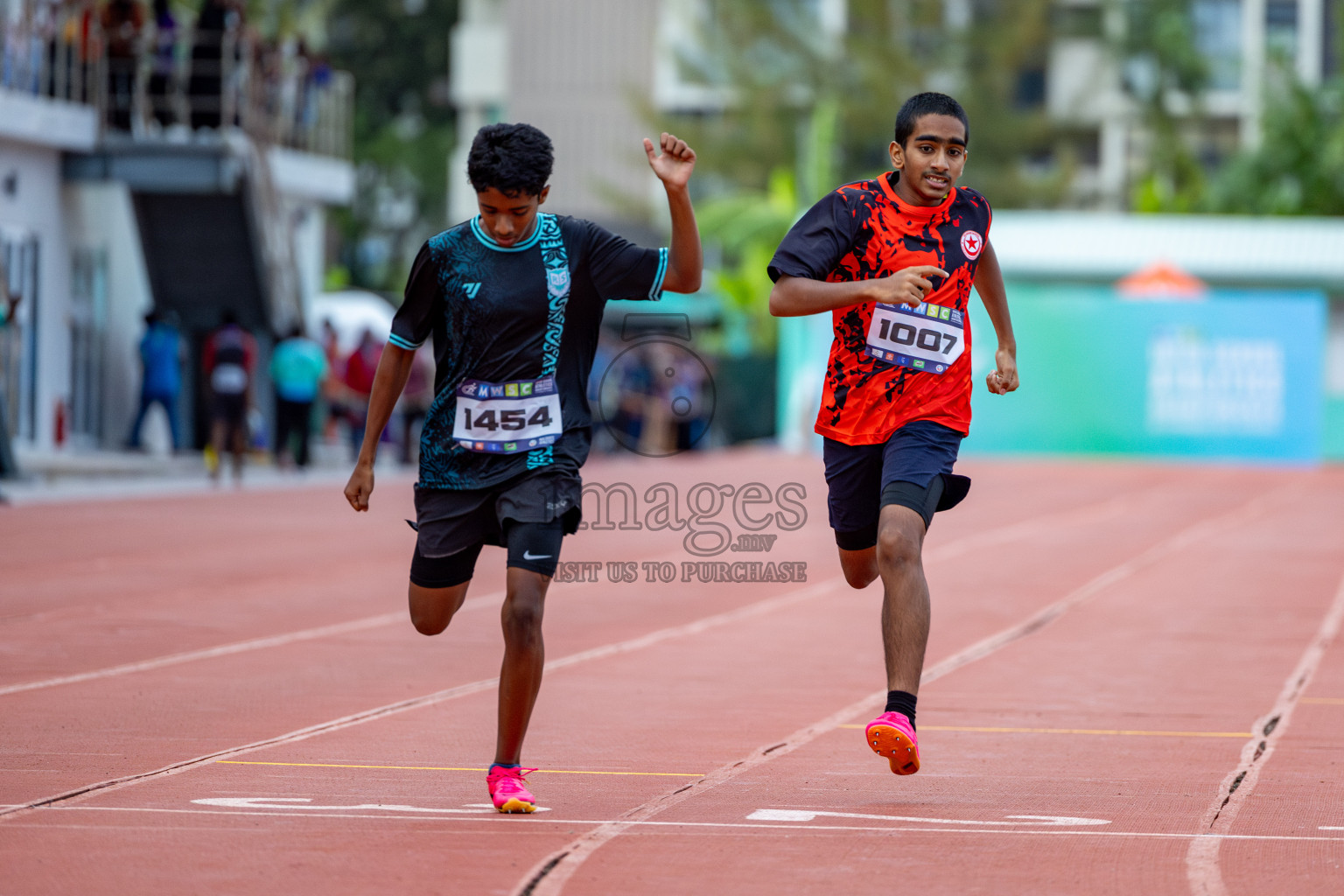 Day 2 of MWSC Interschool Athletics Championships 2024 held in Hulhumale Running Track, Hulhumale, Maldives on Sunday, 10th November 2024. 
Photos by: Hassan Simah / Images.mv