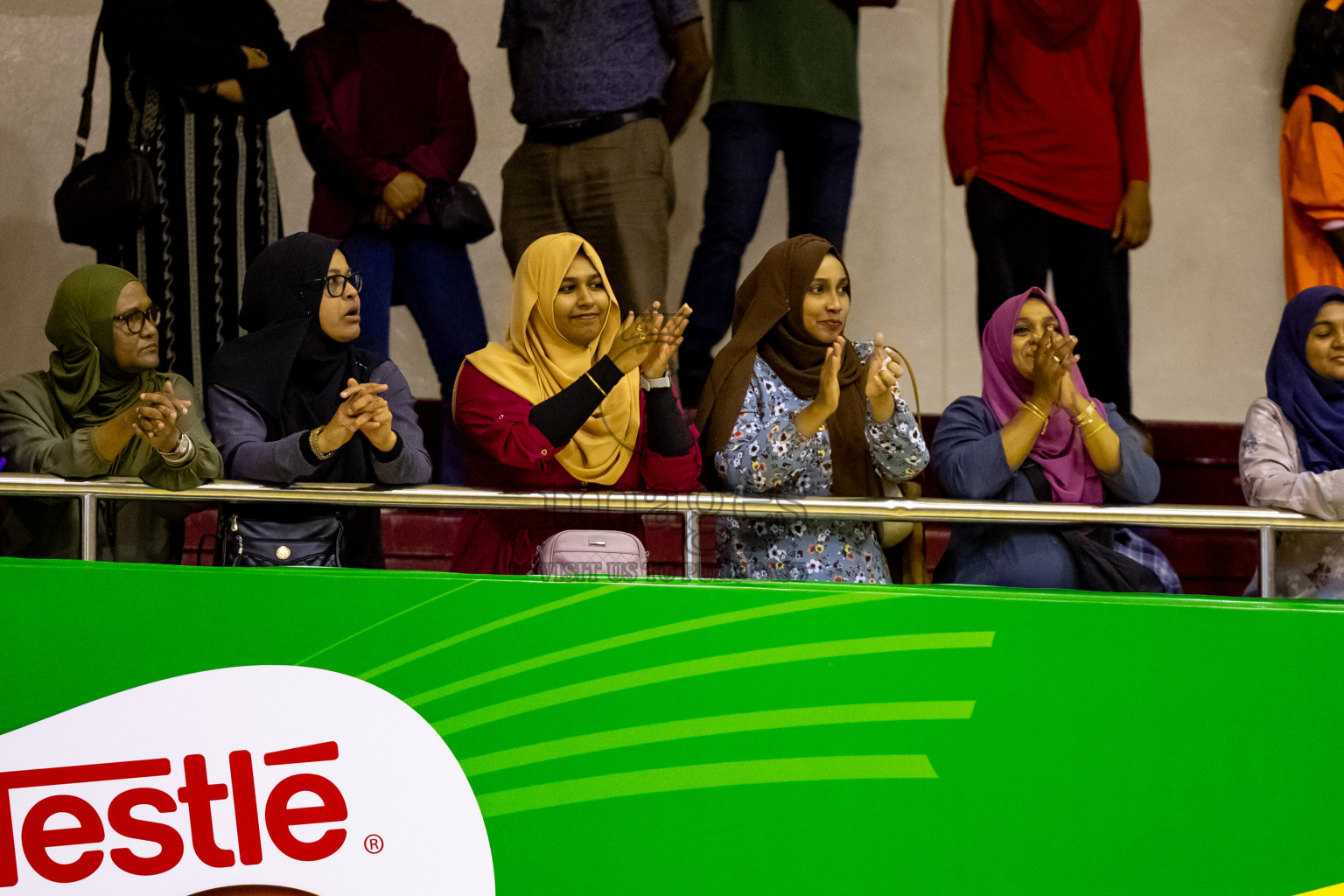 Day 1 of 25th Milo Inter-School Netball Tournament was held in Social Center at Male', Maldives on Thursday, 8th August 2024. Photos: Nausham Waheed / images.mv