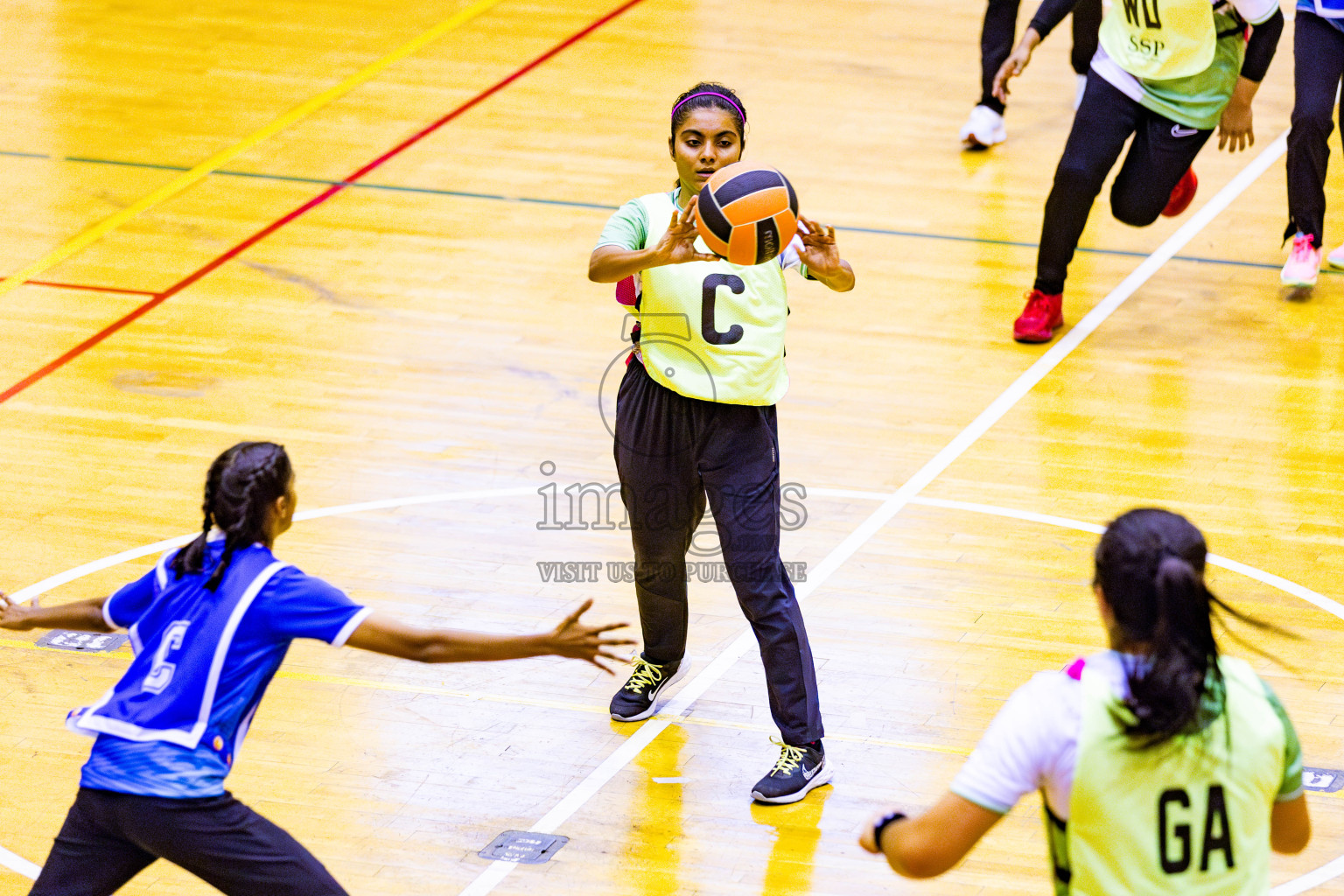 Kulhudhuffushi Youth & Recreation Club vs Club Green StreetDay 2 of 21st National Netball Tournament was held in Social Canter at Male', Maldives on Friday, 18th May 2024. Photos: Nausham Waheed / images.mv