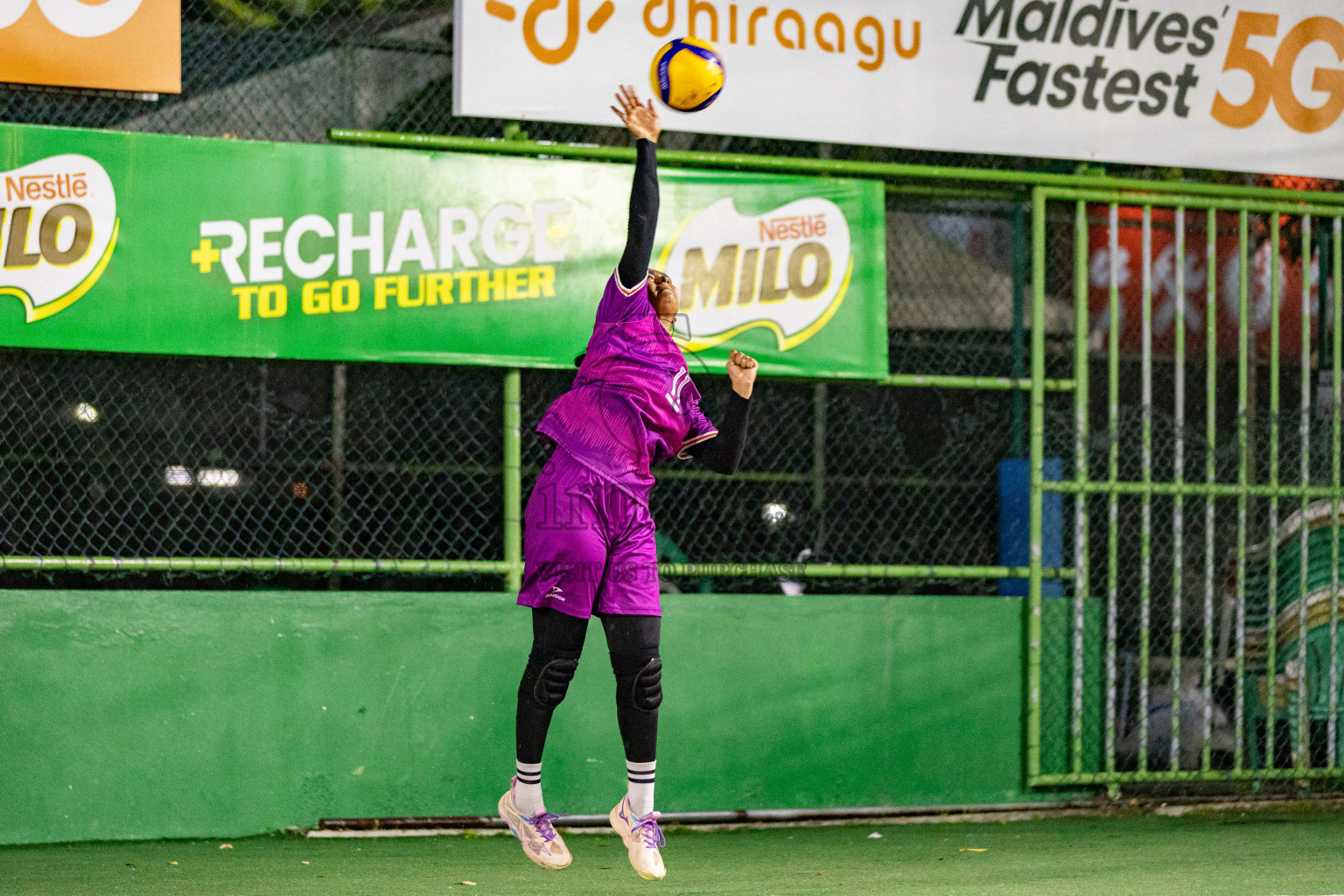 Vilingili Z. Jamiyya vs Alma Sports Club in Milo National Junior Volleyball Championship 2025 Day 2 was held on Sunday, 23rd November 2025 at Ekuveni Turf Court Male', Maldives. Photos: Areef Adam / images.mv