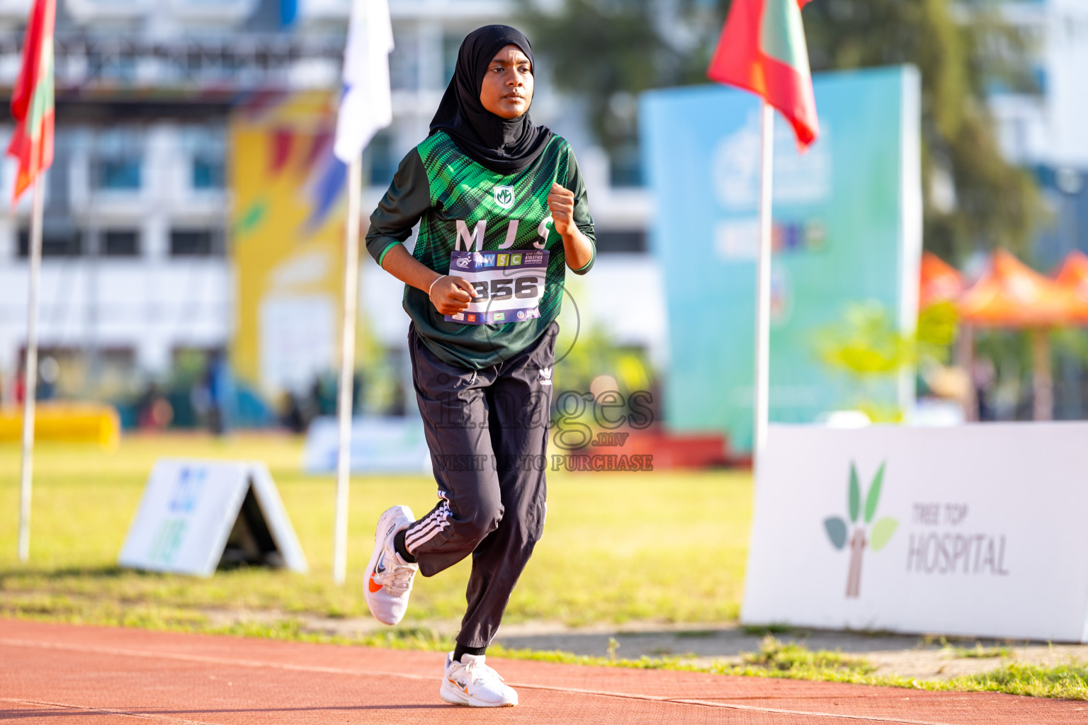 Day 4 of MWSC Interschool Athletics Championships 2024 held in Hulhumale Running Track, Hulhumale, Maldives on Tuesday, 12th November 2024. Photos by: Raaif Yoosuf / Images.mv