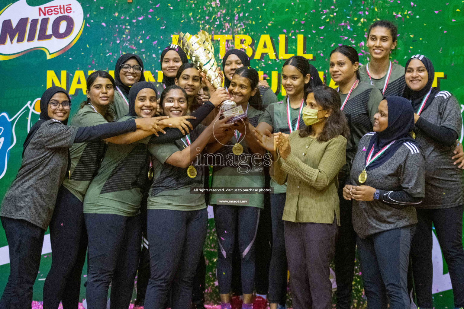 Kulhudhuffushi Youth & R.C vs Club Green Streets in the Finals of Milo National Netball Tournament 2021 (Women's) held on 5th December 2021 in Male', Maldives Photos: Ismail Thoriq / images.mv